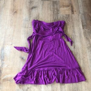 Free people fuschia strapless dress